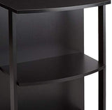 Ameriwood Home Dakota L-Shaped Desk with Bookshelves (Black Ebony Ash)