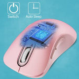 memzuoix 2.4G Wireless Mouse, 1200 DPI Mobile Optical Cordless Mouse with USB Receiver, Portable Computer Mice Wireless Mouse for Laptop, PC, Desktop, MacBook, 5 Buttons (Pink)