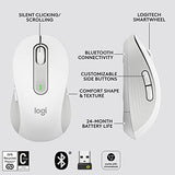 Logitech Signature M650 Wireless Mouse - For Small to Medium Sized Hands, 2-Year Battery, Silent Clicks, Customizable Side Buttons, Bluetooth, for PC/Mac/Multi-Device/Chromebook - Off White