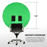 Webaround Big Shot 56" | Green | Portable Collapsible Webcam Backdrop | Attaches to Any Chair | Wrinkle-Resistant Fabric | Ultra-Quick Setup and Takedown | Perfect for Zoom, Webex, Teams, etc.