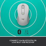 Logitech Signature M650 Wireless Mouse - For Small to Medium Sized Hands, 2-Year Battery, Silent Clicks, Customizable Side Buttons, Bluetooth, for PC/Mac/Multi-Device/Chromebook - Off White