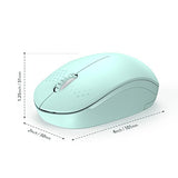 seenda Wireless Mouse, 2.4G Noiseless Mouse with USB Receiver - Portable Computer Mice for PC, Tablet, Laptop with Windows System - Mint Green