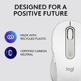 Logitech Signature M650 Wireless Mouse - For Small to Medium Sized Hands, 2-Year Battery, Silent Clicks, Customizable Side Buttons, Bluetooth, for PC/Mac/Multi-Device/Chromebook - Off White