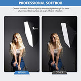 HPUSN Softbox Photography Lighting Kit 30"X30" Professional Continuous Lighting System Photo Studio Equipment with 2pcs E27 Socket 5400K Bulbs for Portraits Advertising Shooting YouTube Video