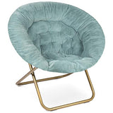 Milliard Cozy Chair/Faux Fur Saucer Chair for Bedroom/X-Large (Blue)