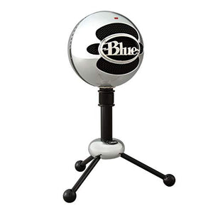 Blue Snowball USB Microphone for PC, Mac, Gaming, Recording, Streaming, Podcasting, Condenser Mic with Cardioid and Omnidirectional Pickup Patterns, Stylish Retro Design – Brushed Aluminum