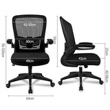 Office Chair, FelixKing Ergonomic Desk Chair with Adjustable Height and Lumbar Support Swivel Lumbar Support Desk Computer Chair with Flip up Armrests for Conference Room (Black)