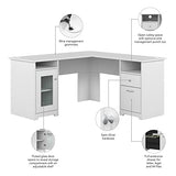 Bush Furniture Cabot 60W L Shaped Computer Desk in White