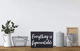 Black Decor - Home Office Desk - Everything is Figureoutable Sign - Inspirational Farmhouse