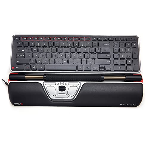 Contour Design Ultimate Workstation Red Wireless - Includes RollerMouse Red & Balance Keyboard - Wireless Ergonomic Keyboard and Mouse Combo - Compatible with Mac & PC Computers