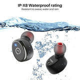 TOZO T10 Bluetooth 5.3 Wireless Earbuds with Wireless Charging Case IPX8 Waterproof Stereo Headphones in Ear Built in Mic Headset Premium Sound with Deep Bass for Sport Black (2022 Upgraded)