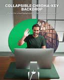 Webaround Big Shot 56" | Green | Portable Collapsible Webcam Backdrop | Attaches to Any Chair | Wrinkle-Resistant Fabric | Ultra-Quick Setup and Takedown | Perfect for Zoom, Webex, Teams, etc.