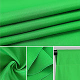 10x12ft Green Screen Backdrop for Photography, CPLIRIS Chromakey Green Screen Pure Polyester Collapsible Green Fabric with 3 Spring Clamps for Photoshoot, Game Live Steaming，Video Conference