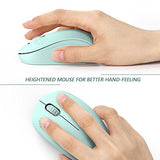 seenda Wireless Mouse, 2.4G Noiseless Mouse with USB Receiver - Portable Computer Mice for PC, Tablet, Laptop with Windows System - Mint Green