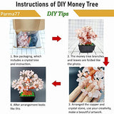 Parma77 Feng Shui Natural Rose Pink Quartz Crystal Money Tree Bonsai Style Decoration for Wealth and Luck