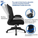 Office Chair, FelixKing Ergonomic Desk Chair with Adjustable Height and Lumbar Support Swivel Lumbar Support Desk Computer Chair with Flip up Armrests for Conference Room (Black)