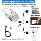 Rechargeable Bluetooth Wireless Mouse for Laptop iPad Pro iPad Air MacBook Pro MacBook Air MacBook Chromebook Win8/10