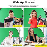 CoosBonfik Portable Green Screen Backdrop (56''), Collapsible Webcam Background, Green Screen for Chair, Chroma Key Green, for Home Office Video Conferencing