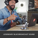 Logitech for Creators Blue Yeti Nano Premium USB Microphone for PC, Mac, Gaming,Recording,Streaming,Podcasting,Condenser Mic with Blue VO!CE Effects, Cardioid&Omni, No-Latency Monitoring-Shadow Grey