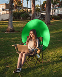 Webaround Big Shot 56" | Green | Portable Collapsible Webcam Backdrop | Attaches to Any Chair | Wrinkle-Resistant Fabric | Ultra-Quick Setup and Takedown | Perfect for Zoom, Webex, Teams, etc.