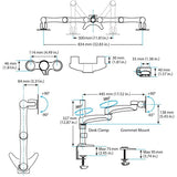 StarTech.com Desk Mount Dual Monitor Arm - Dual Articulating Monitor Arm - Height Adjustable Monitor Mount - For VESA Monitors up to 24"